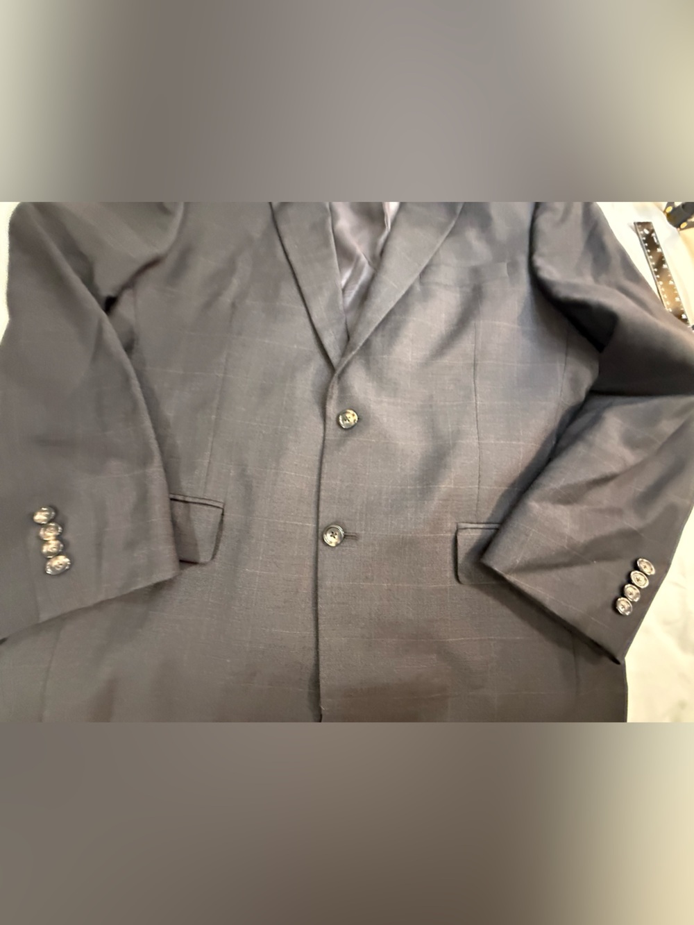 Jos. A. Bank Men's Dark Charcoal Windowpane Two-Button Sport Coat - Picture 11 of 15